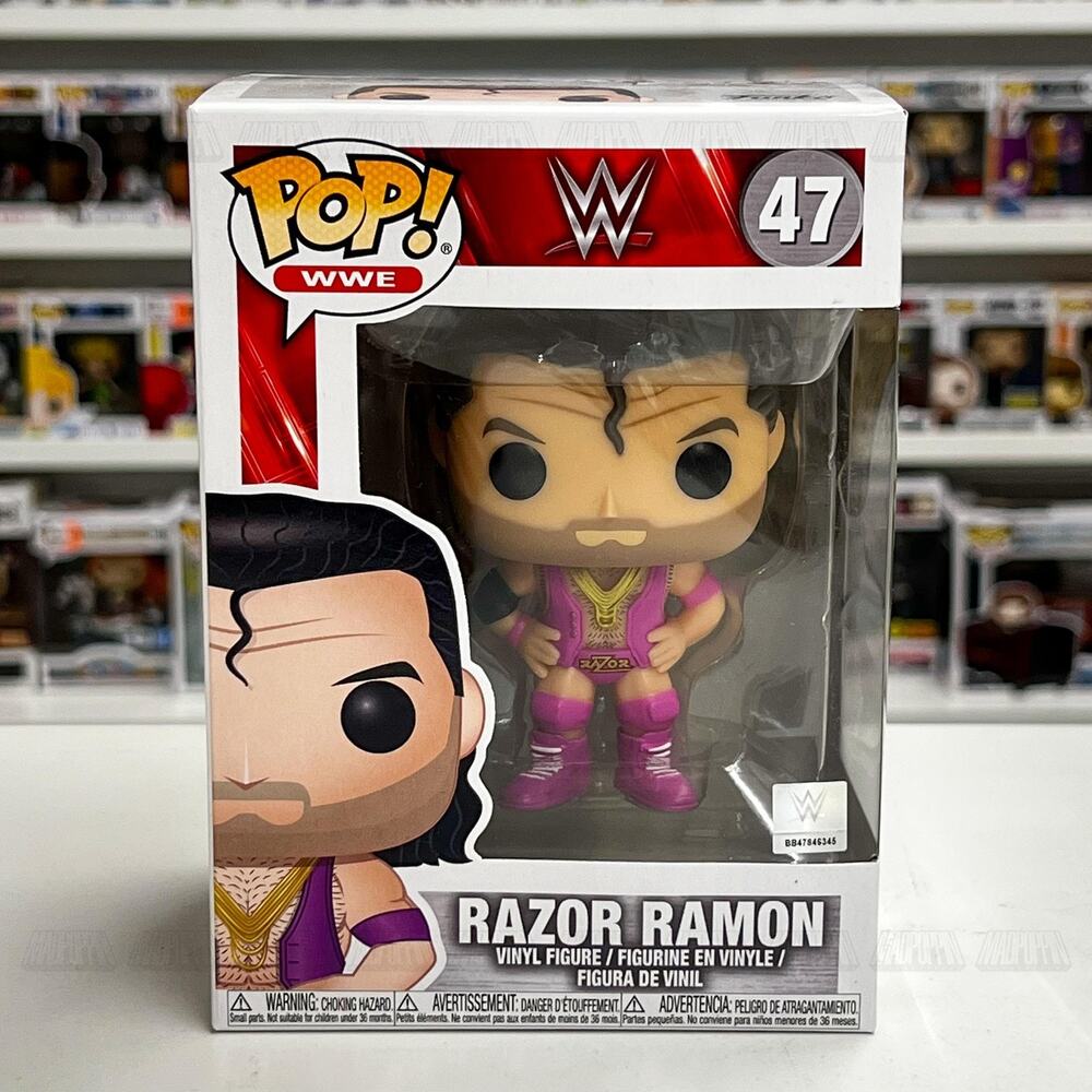 Funko Pop WWE Razor Ramon Pink Outfit 47 WWF Wrestling Champion Toy Vinyl Figure